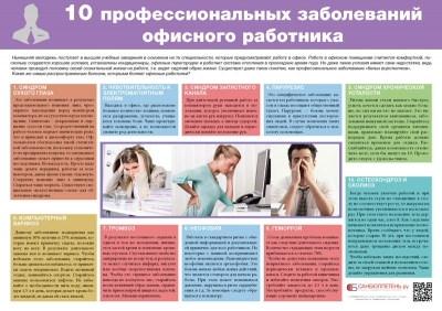 Санбюллетень 10 профессиональных заболеваний офисного работника